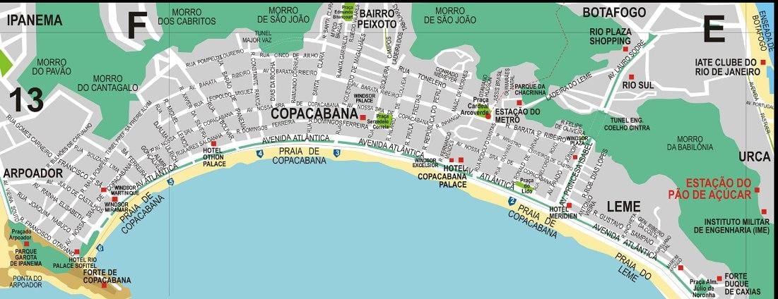 copacabana, Rio de Janeiro ramani