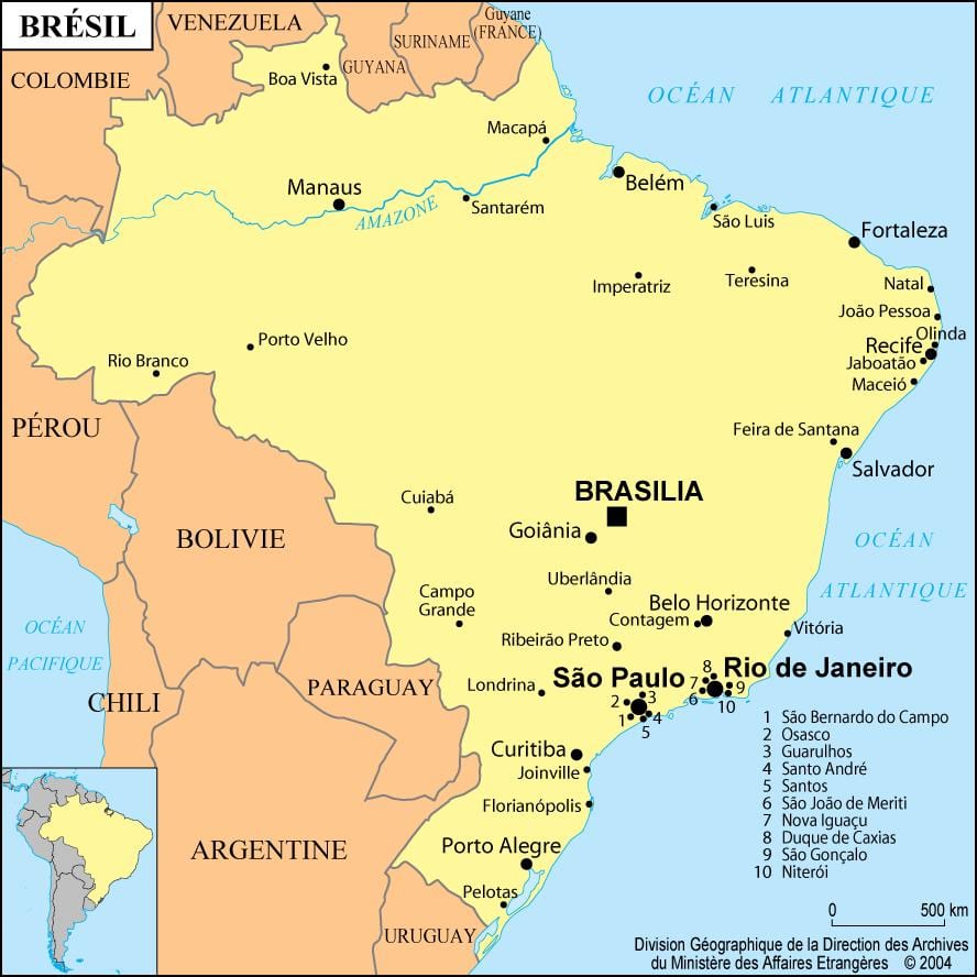 ramani ya brazil kuonyesha Rio de Janeiro
