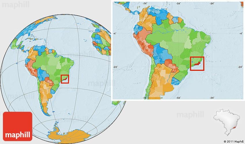 ambapo ni Rio de Janeiro kwenye ramani ya dunia