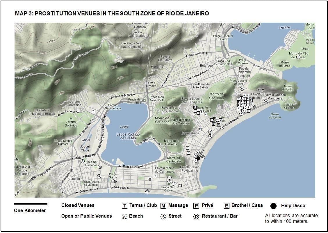 ramani ya Rio de Janeiro wilaya ya mwanga nyekundu