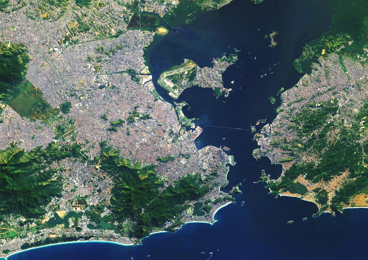 satellite ramani ya Rio de Janeiro
