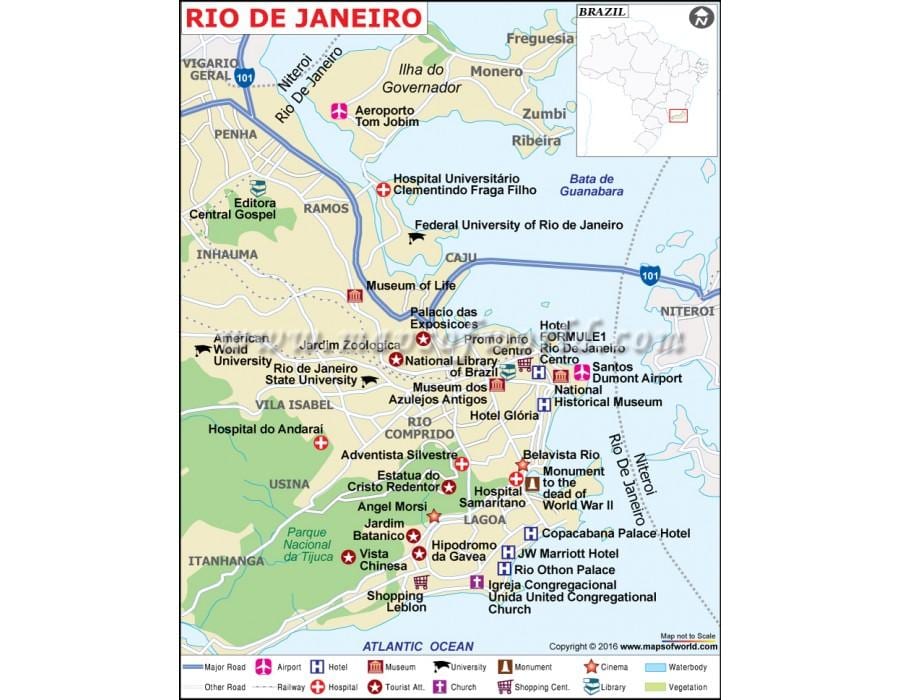 Rio de Janeiro kuhifadhi ramani