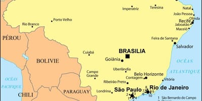 Ramani ya brazil kuonyesha Rio de Janeiro