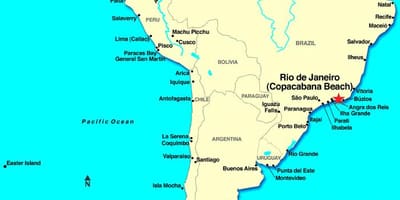 Rio de Janeiro ramani ya amerika ya kusini