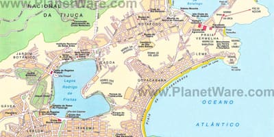 Ramani ya fukwe katika Rio de Janeiro