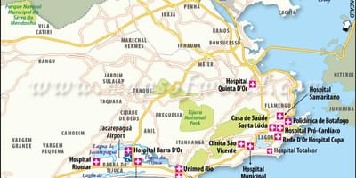 Rio de Janeiro hospitali ya ramani